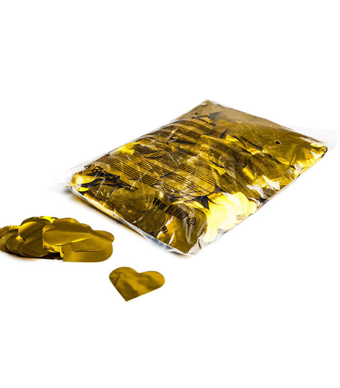 TCM FX - Metallic Konfetti Szív Ø 55mm - Gold - 1 kg